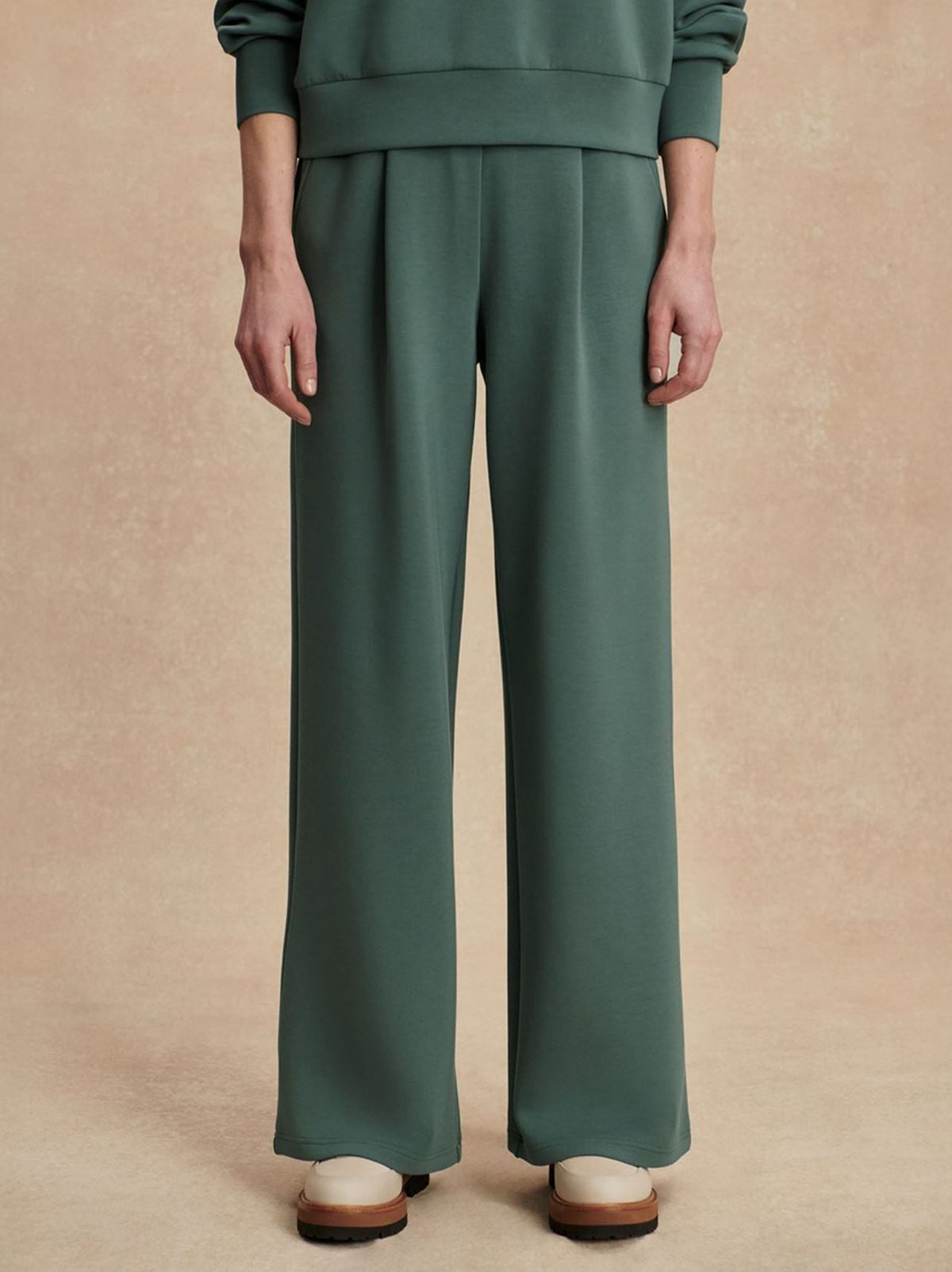 The Extra Wide Leg 29.5 Inch Trousers Dark Forest