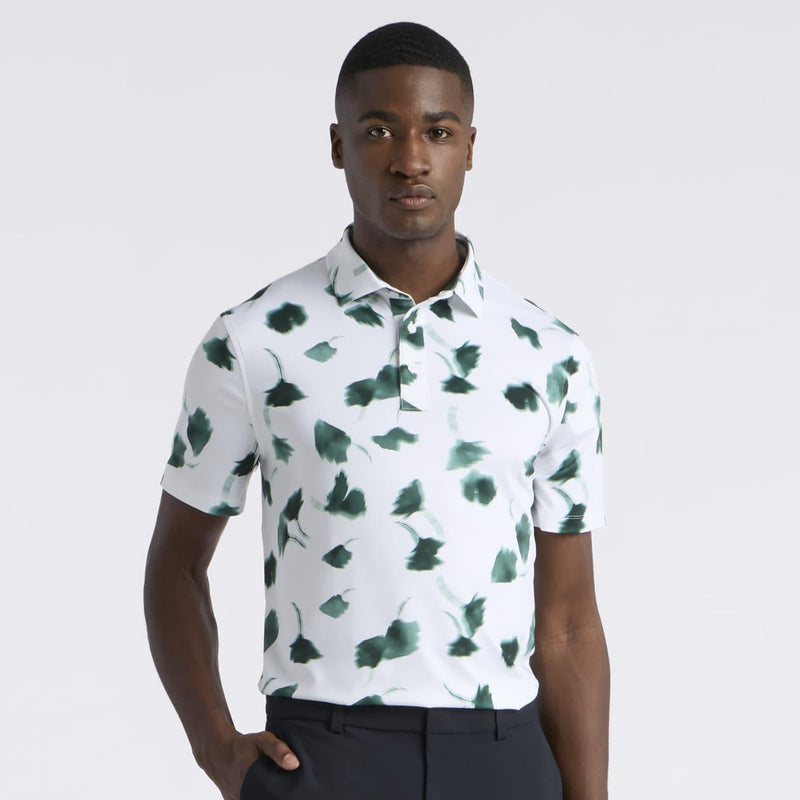 Ghost Floral Tech Jersey Polo Pine/Snow