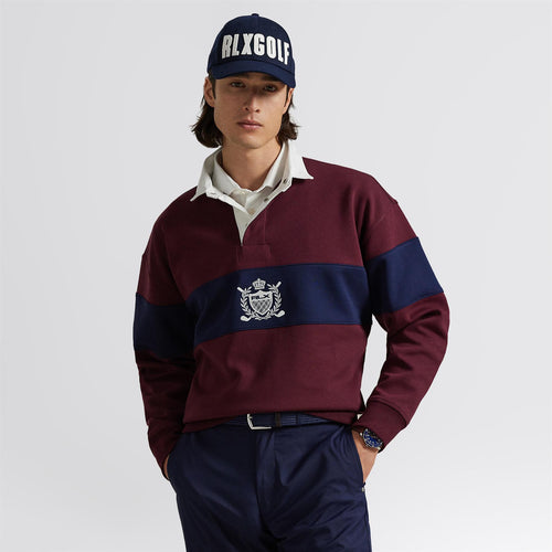 RLX Relaxed Fit Crest Rugby Sweatshirt Rich Ruby/Refined Navy