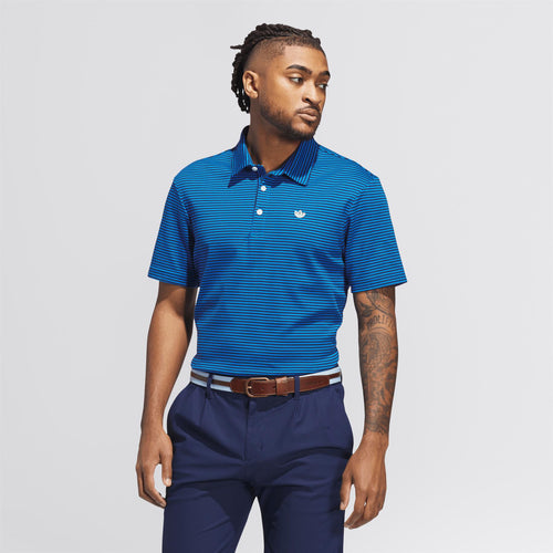 Stripe Pique Polo Bluebird/Night Indigo