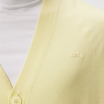 Lucas Merino Tech Wool Knitted Cardigan Wax Yellow