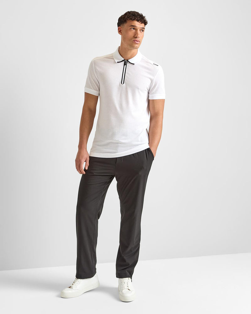 Terrace Zip Polo White