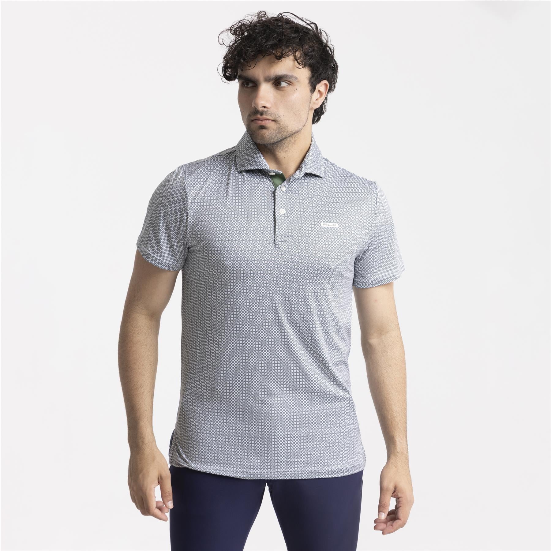 RLX Featherweight Airflow Jersey Polo Mulligan Foulard Ceramic White