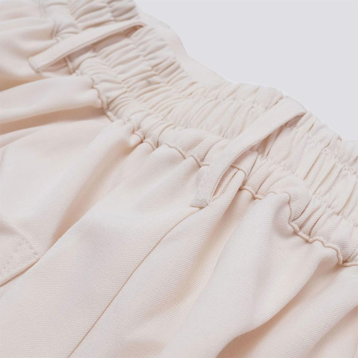 Calculus Baggy Slack Pleated Shorts Cream