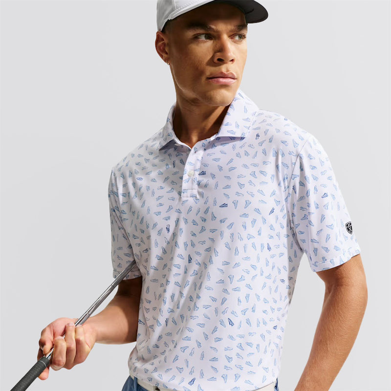 Dri-FIT Par 5 Shoe Print Polo White