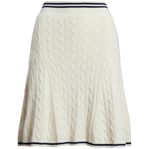 Womens RLX A-Line Cotton Blend Skirt White Splash/Refined Navy - SS25