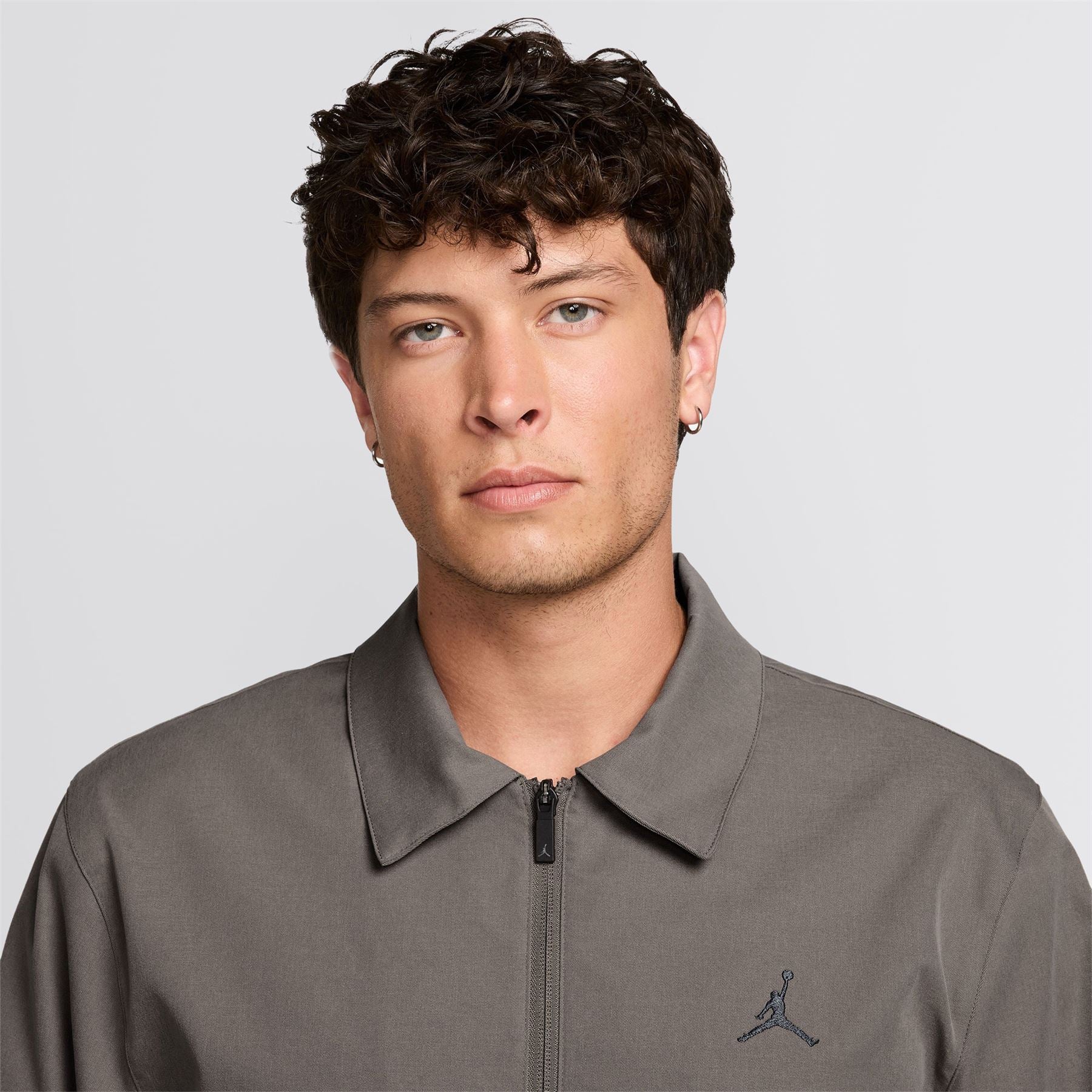 Jordan Golf ハーフジップ ナイロンジャケット グレー Jordan Golf Jordan Golf Jacket Olive Grey/Anthracite | TRENDYGOLF UK