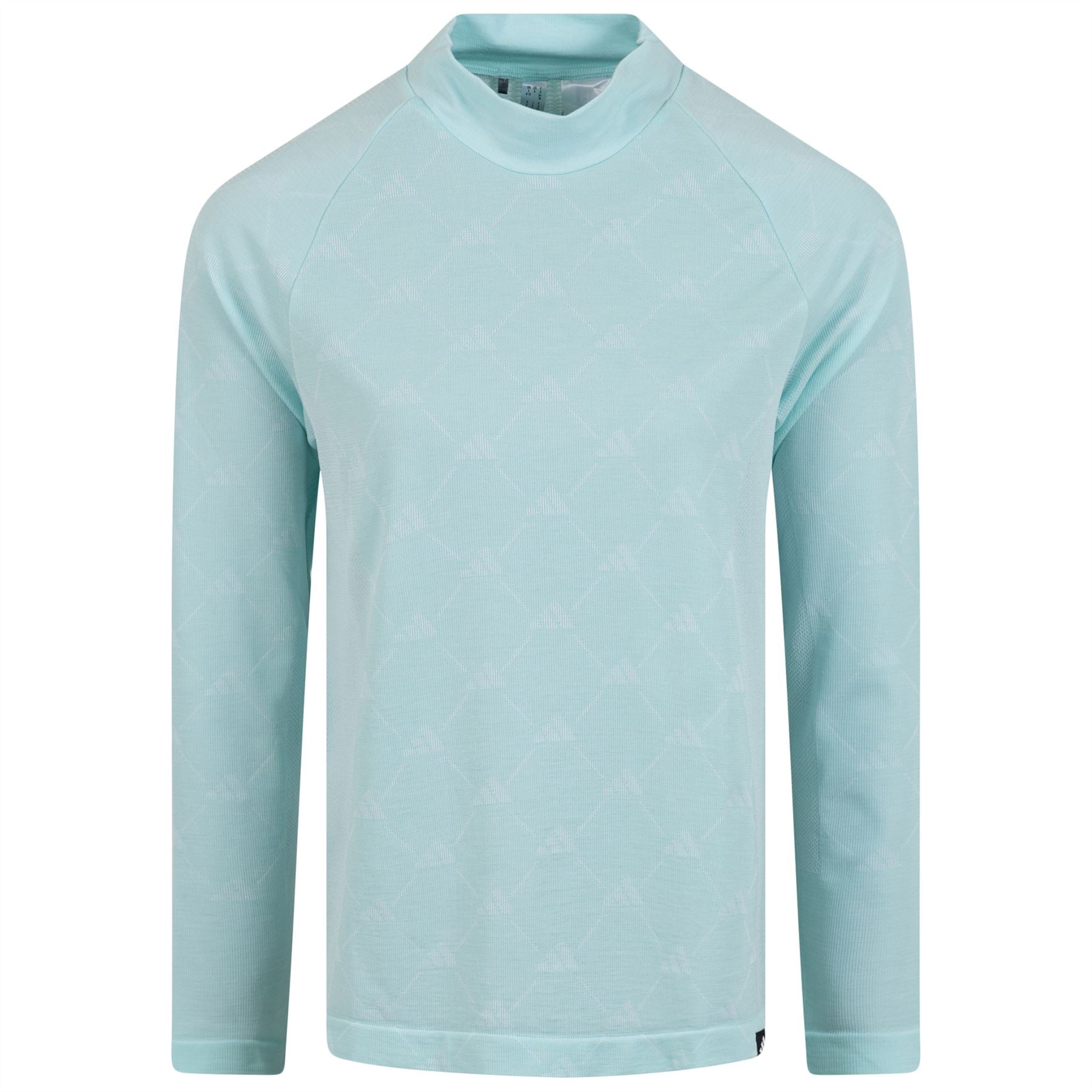 Ultimate365 Tour Monogram Mock Neck Base Layer Semi Flash Aqua