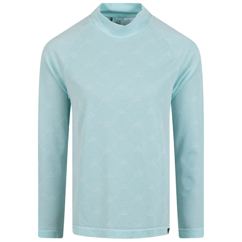 Ultimate365 Tour Monogram Mock Neck Base Layer Semi Flash Aqua