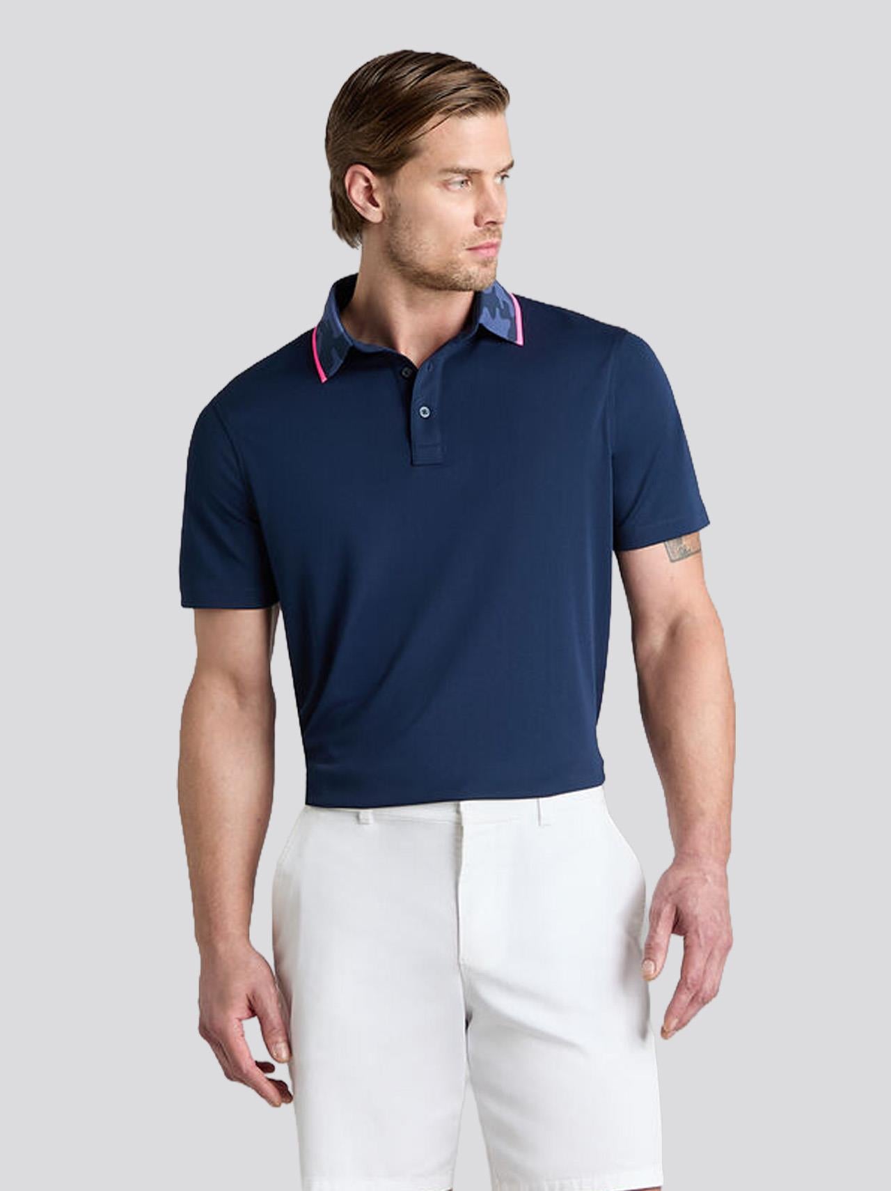 G/FORE x TRENDYGOLF GOLF Camo Collar Performance Pique Polo Twilight