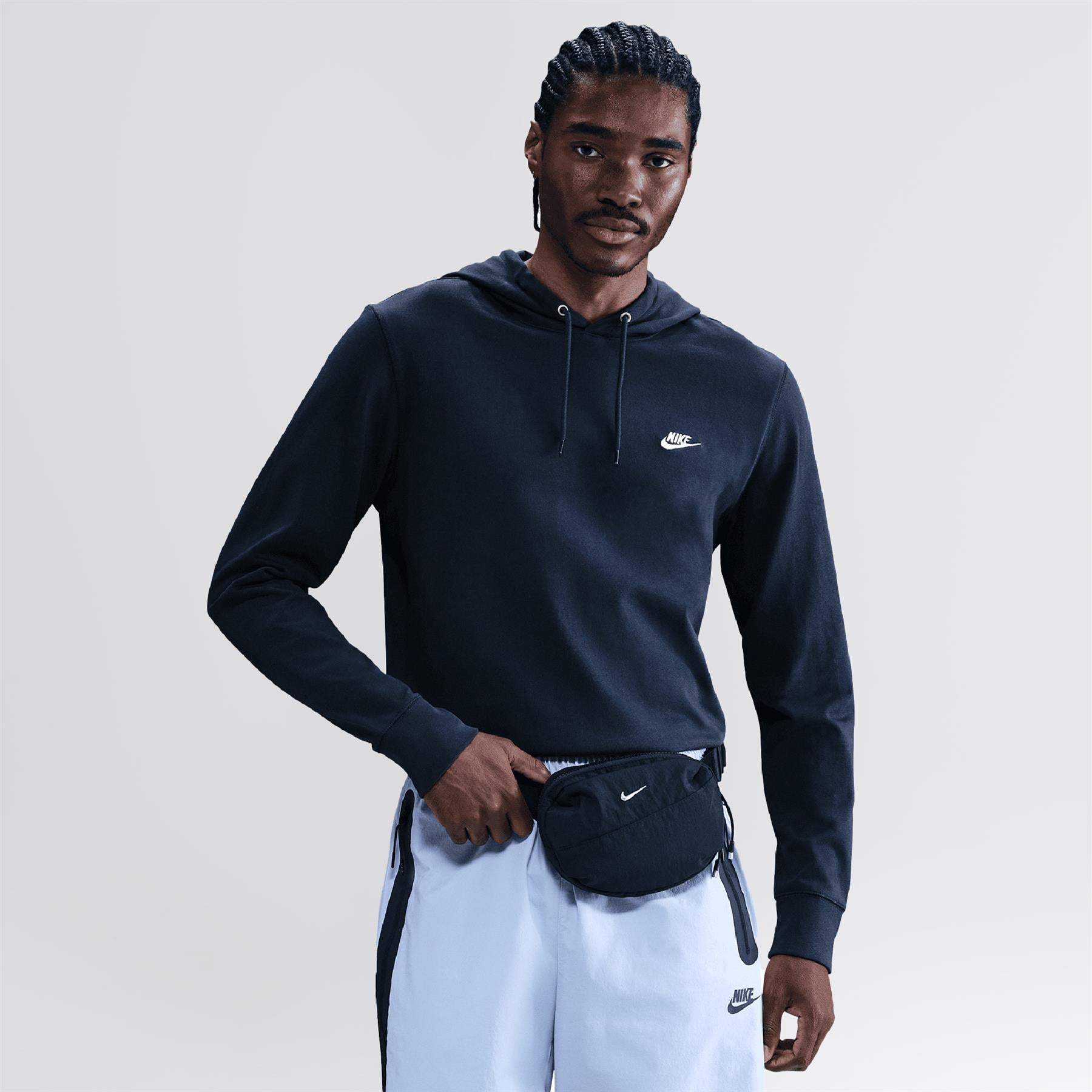 Golf Club Knit Hoodie Obsidian/White