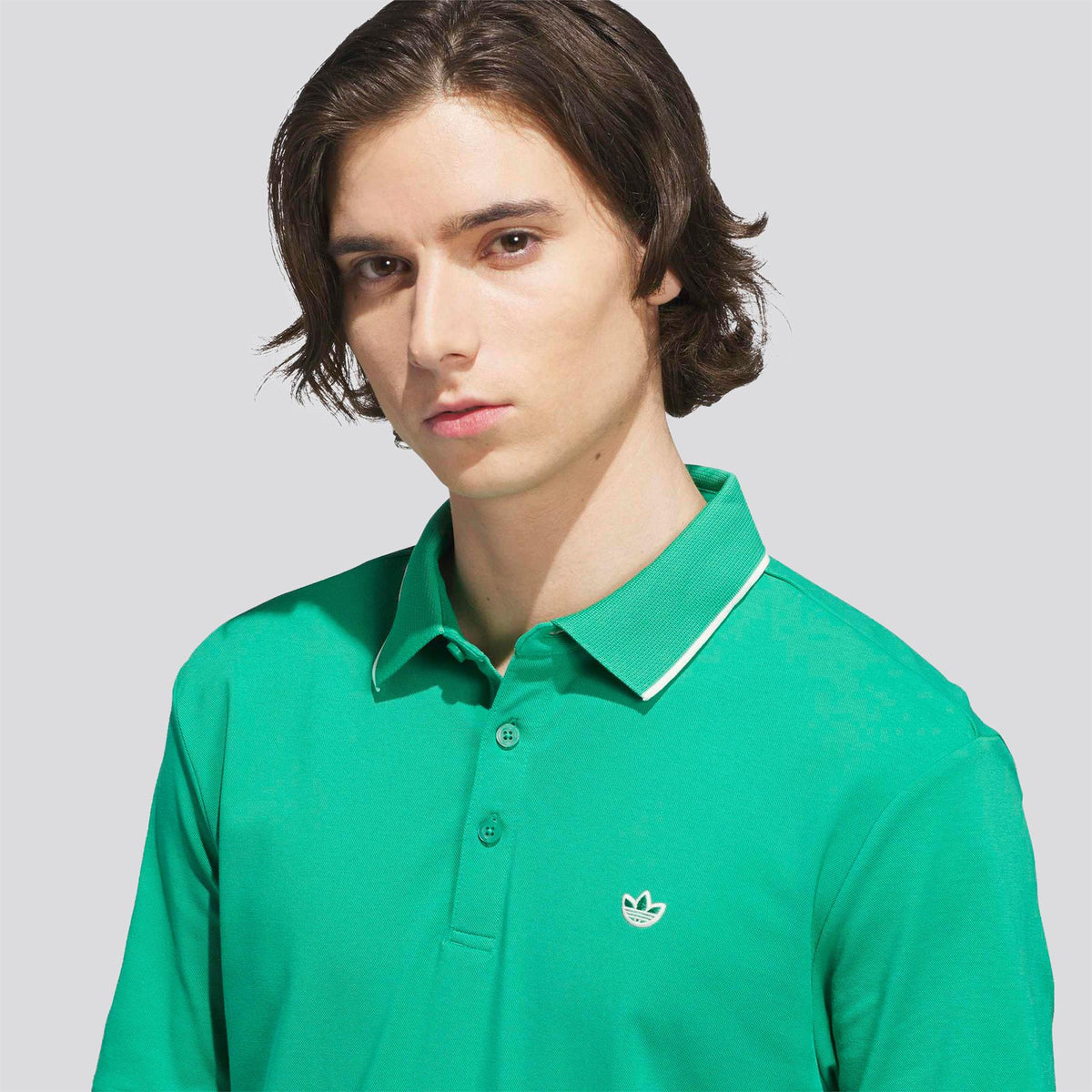 Originals Twistknit Trefoil Polo Court Green