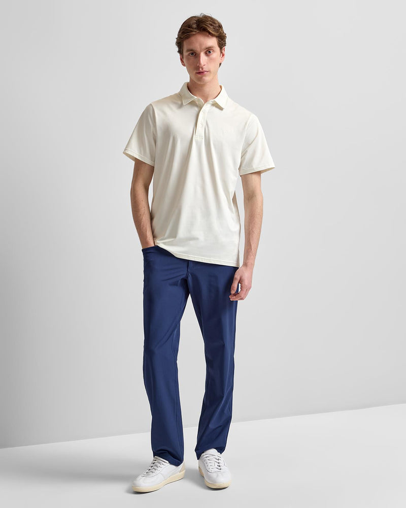 Jacquard Knit Polo Cream