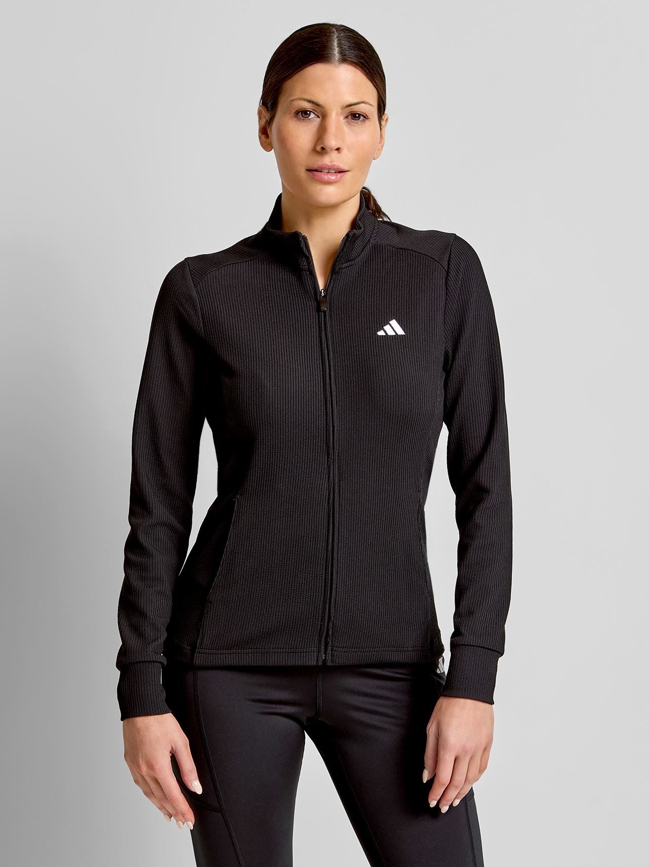 Performance Texture Full Zip Jacket Black
