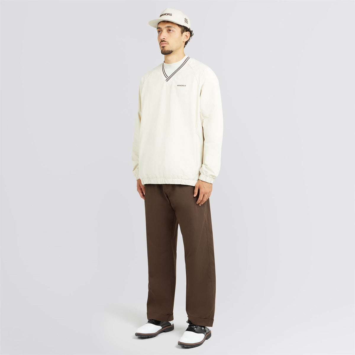 V-Neck Pullover Windbreaker Ivory