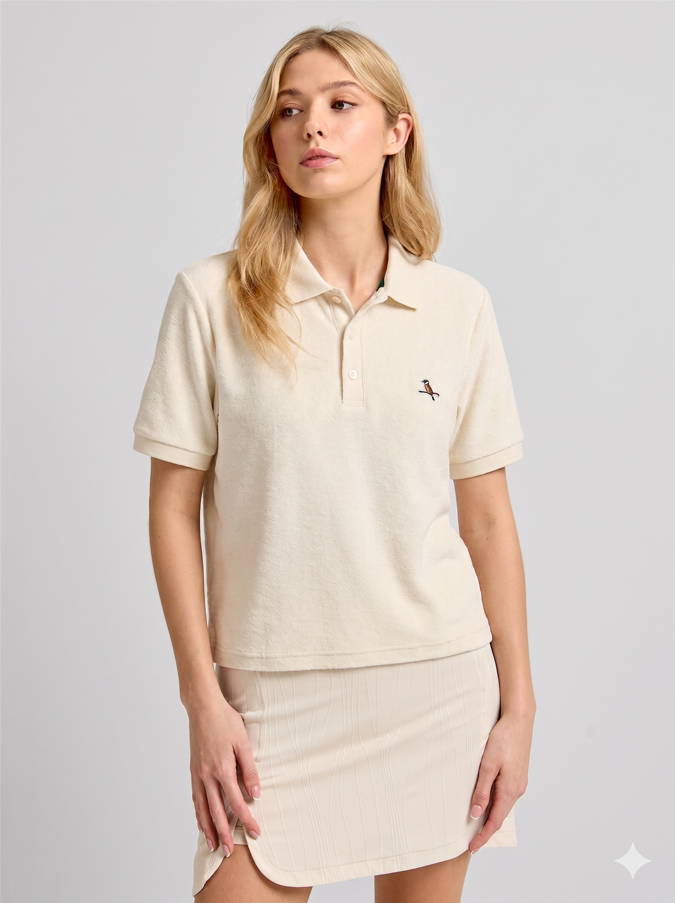 Kooka Terry Polo Off White