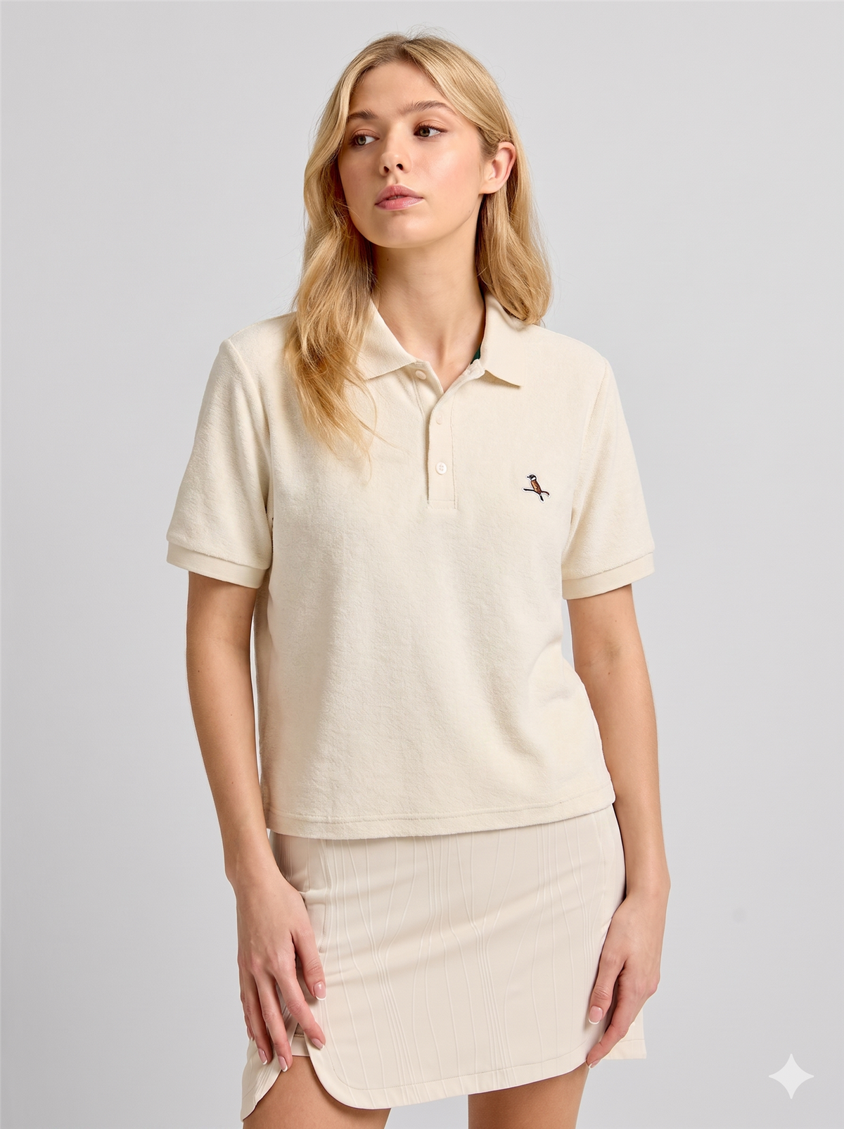 Kooka Terry Polo Off White