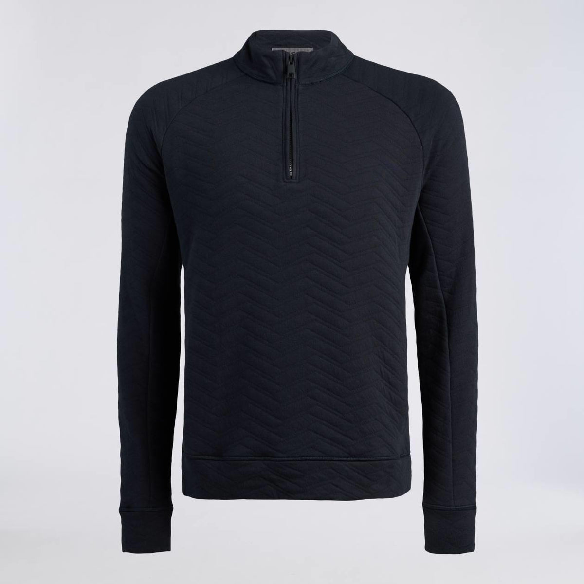 Dunes Cotton Quilted Quarter Zip Pullover Onyx