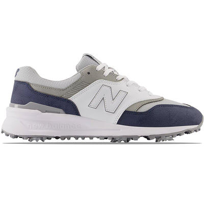 997 Waterproof Spiked Golf Shoes White/Navy - SS24
