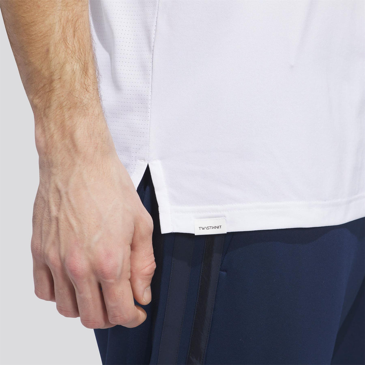 adidas Beyond The Course Vent Twistknit Polo Shirt - fabric texture close-up