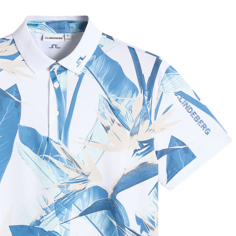Tour Tech Print Polo Paradise Skylight