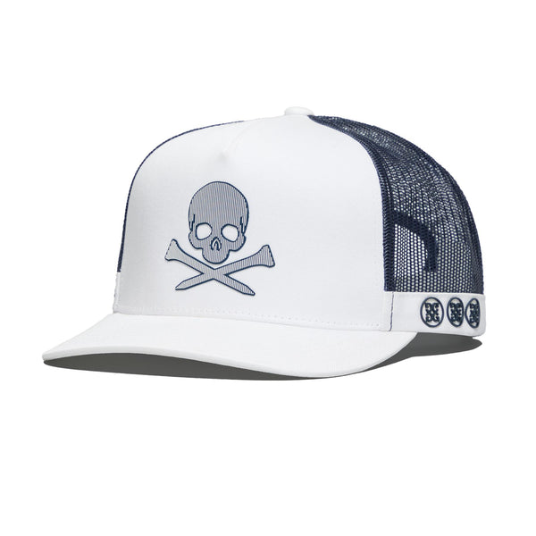 G/FORE Lenticular Silicone Skull & Tees Trucker Hat Snow