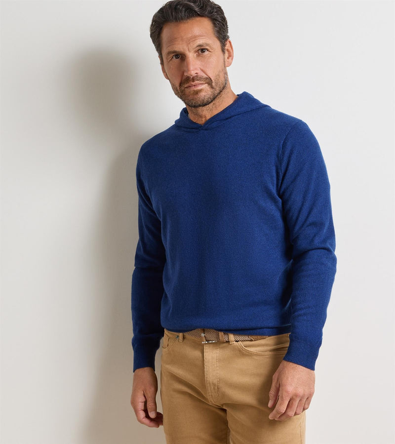 Crown Heritage Cashmere Hoodie Sweater Sport Navy