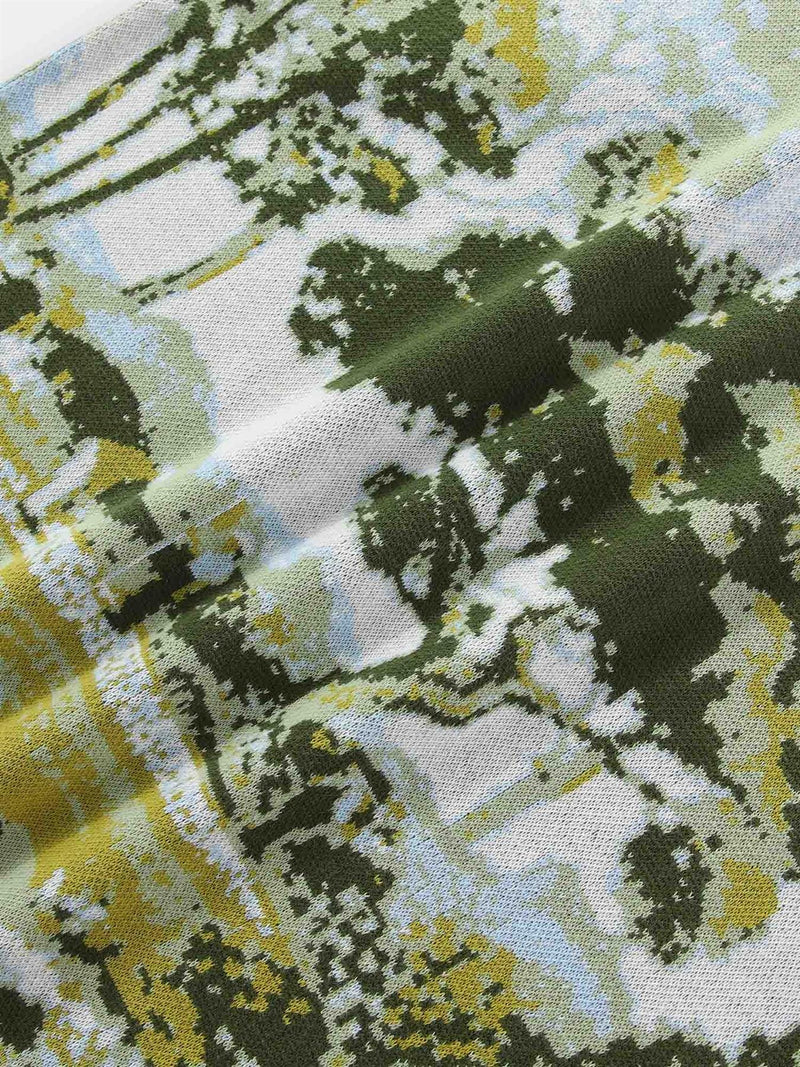 Blooming Grounds Knit Polo Garden Sky