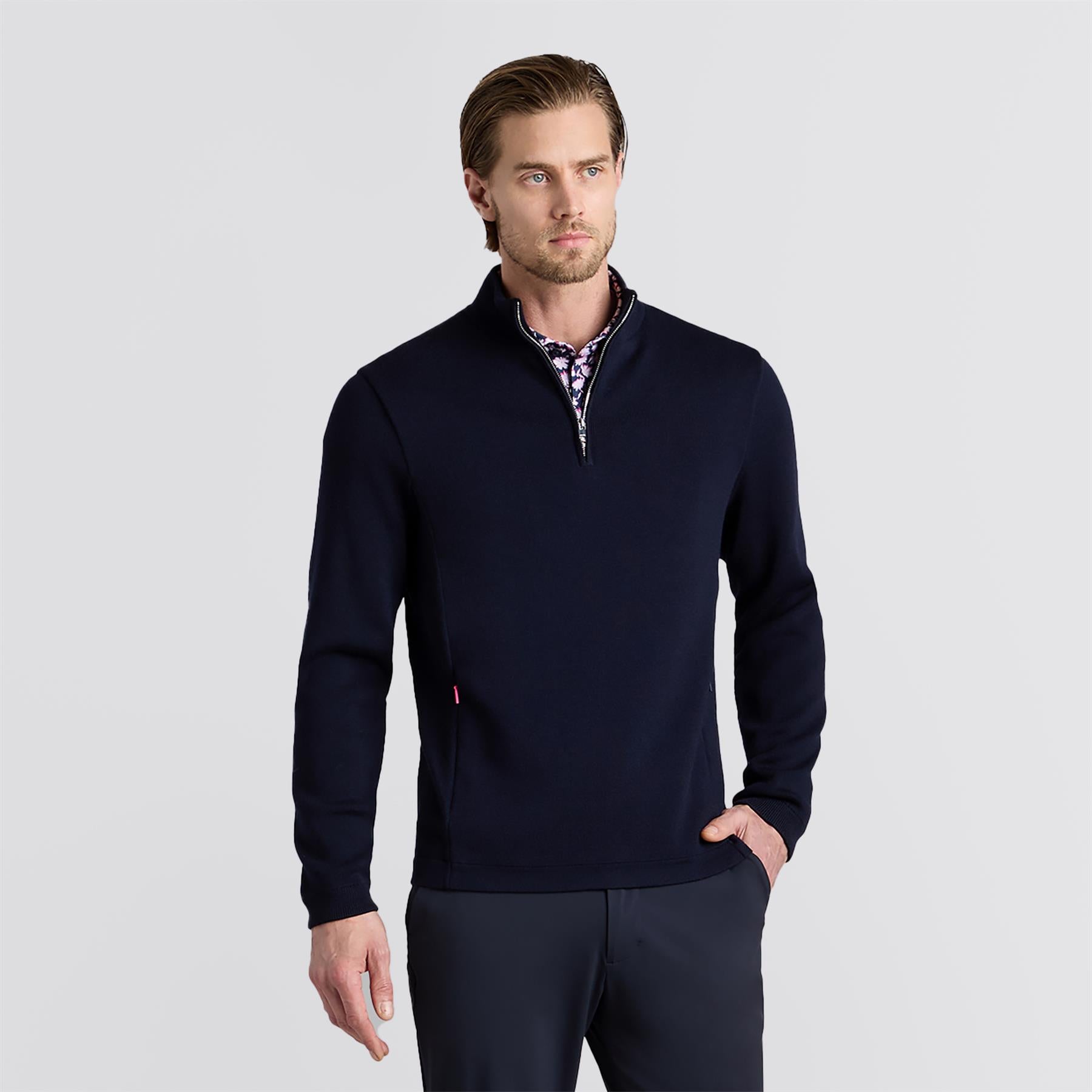 Wind Breaker Merino Wool Quarter Zip Twilight