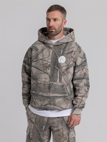 No Members Tree Camo Hoodie Multi Green | TRENDYGOLF UK