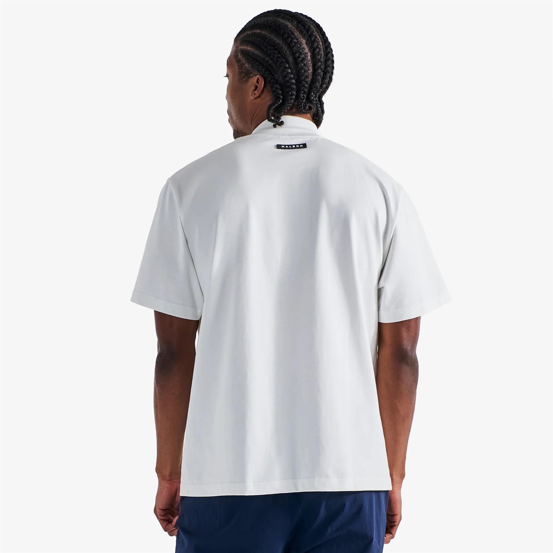 Tシャツ・カットソー Malbon Golf Knit Hybrid Mock Neck OFF WHITE MAN M5121PTS22OW 920a7d58-99db-43b9-9a8f-
