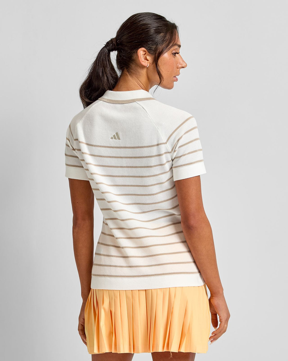 Ultimate365 5+ Stripe Knit Polo White