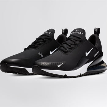 Nike Golf 270 ブラック/ホワイト シューズ Nike Air Max 270 Black White Hot Punch Spikeless Golf Shoes CK6483