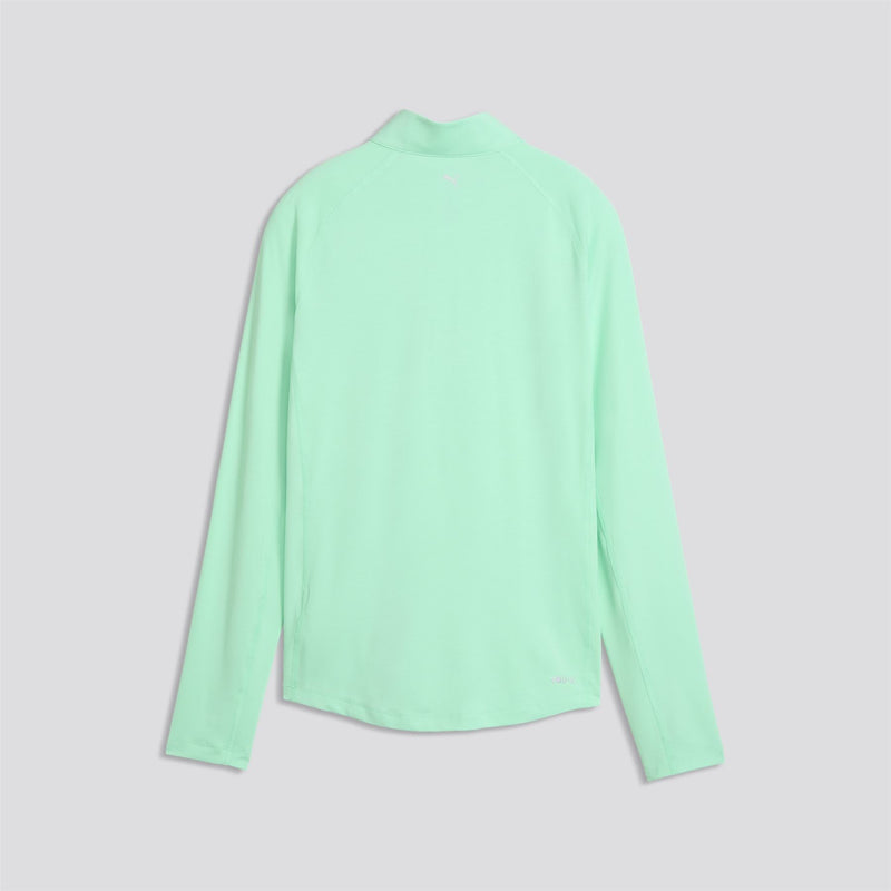 YOU-V Solid Quarter Zip Mint Jelly