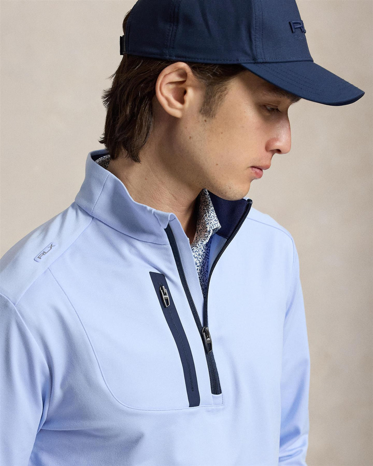 Stretch Jersey Pullover Pebble Blue