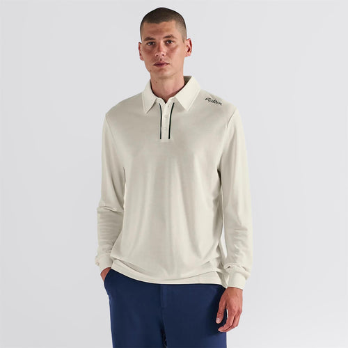 x Jesper Parnevik LS Cotton Pique Polo Cream
