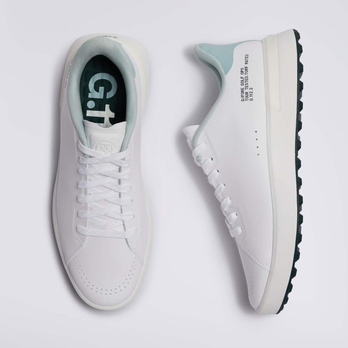 G.112 Hybrid Spikeless Golf Shoes Snow/Light Sage
