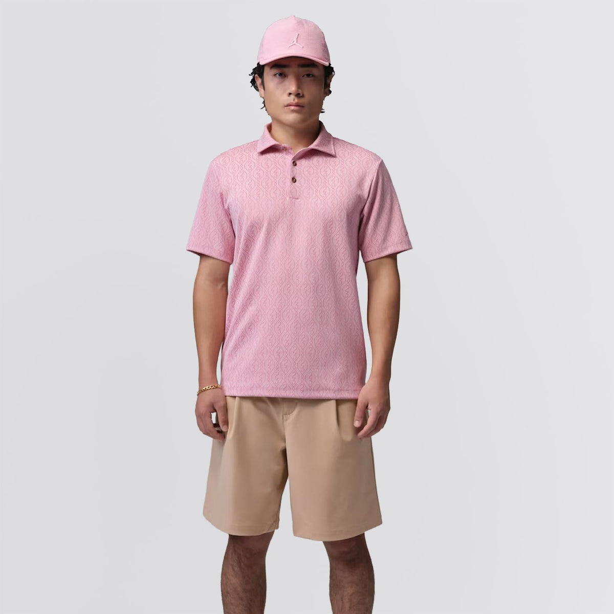 Golf Jacquard Polo Elemental Pink