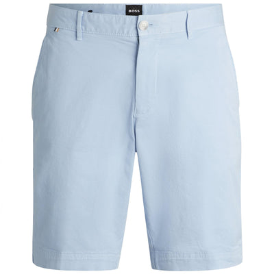 Slice-Short Slim Fit Cotton Shorts Light Blue - SU24
