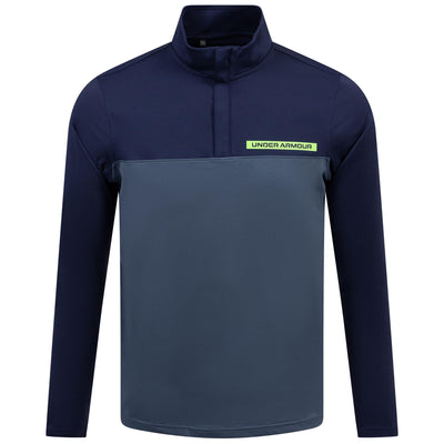 T2G Quarter Zip Mid Layer Midnight Navy/Grey/Green