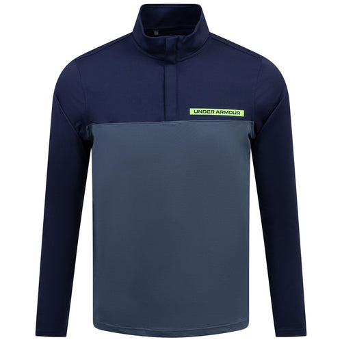 T2G Quarter Zip Mid Layer Midnight Navy/Grey/Green