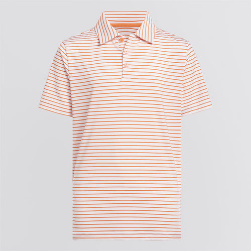 Boys Climacool Striped Polo Dusky Orange