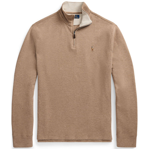 Polo Golf Cotton Half Zip Grey Cloud Heather - AW24