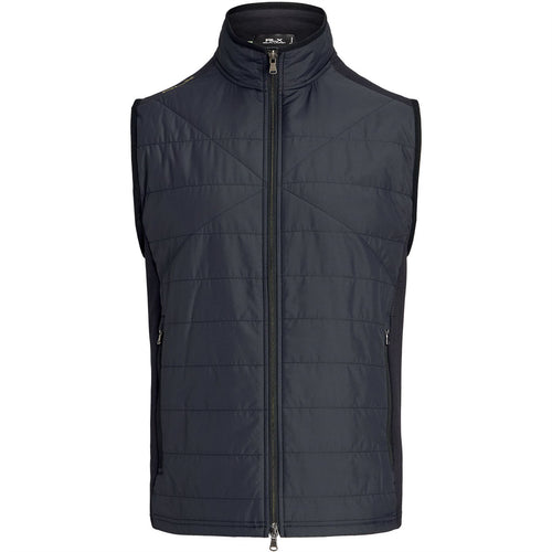 Gilet hybride en laine fraîche à fermeture éclair complète RLX Classic Fit noir - SS24