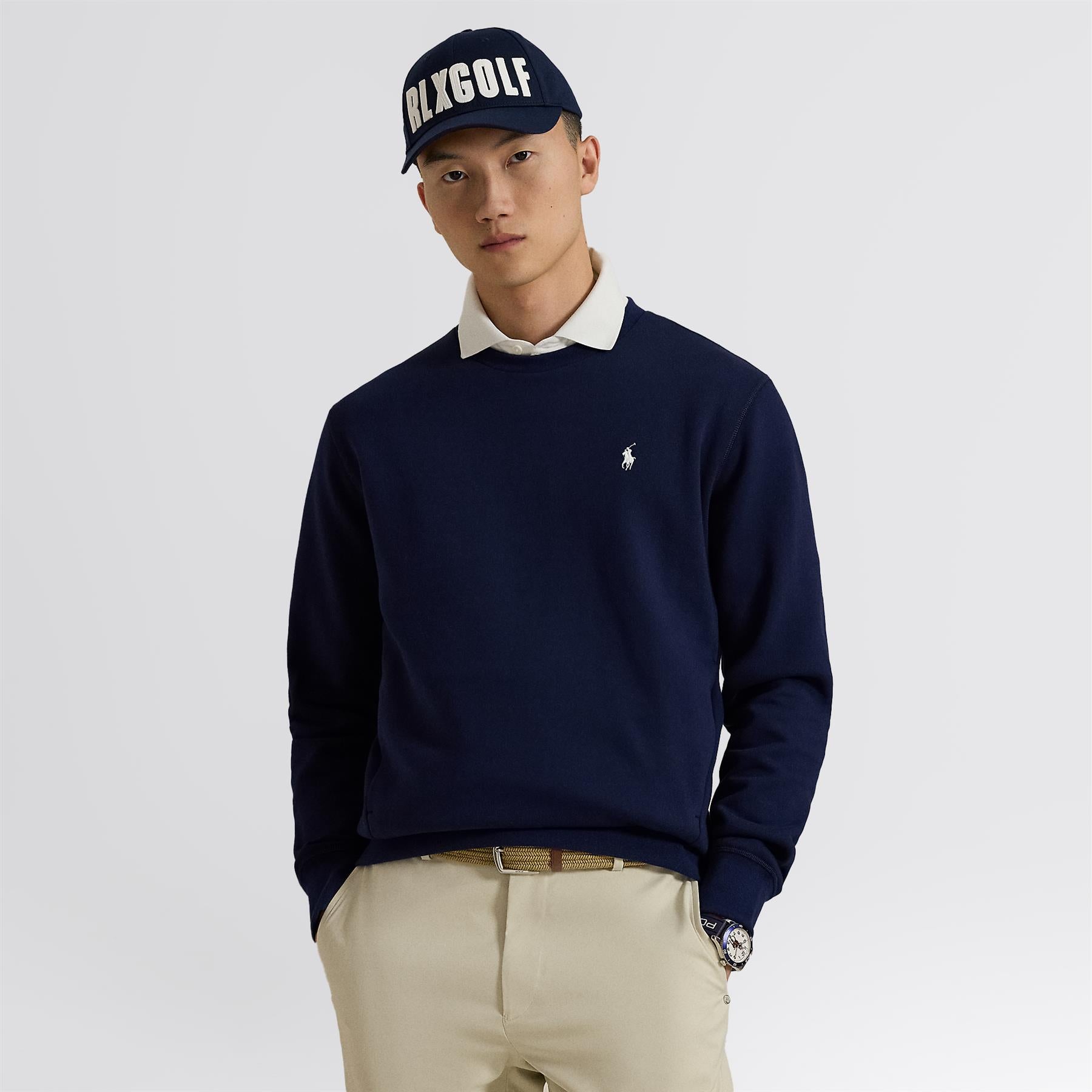 RLX Classic Fit Magic Fleece Performance Sweatshirt Refined Navy