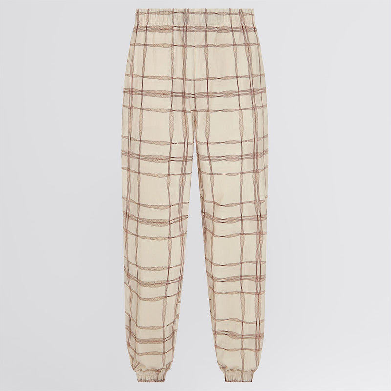 Compression Check Ranger Trousers Ivory