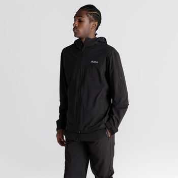 Malbon Golf Performance Full Zip Shell Jacket Black | TRENDYGOLF.COM