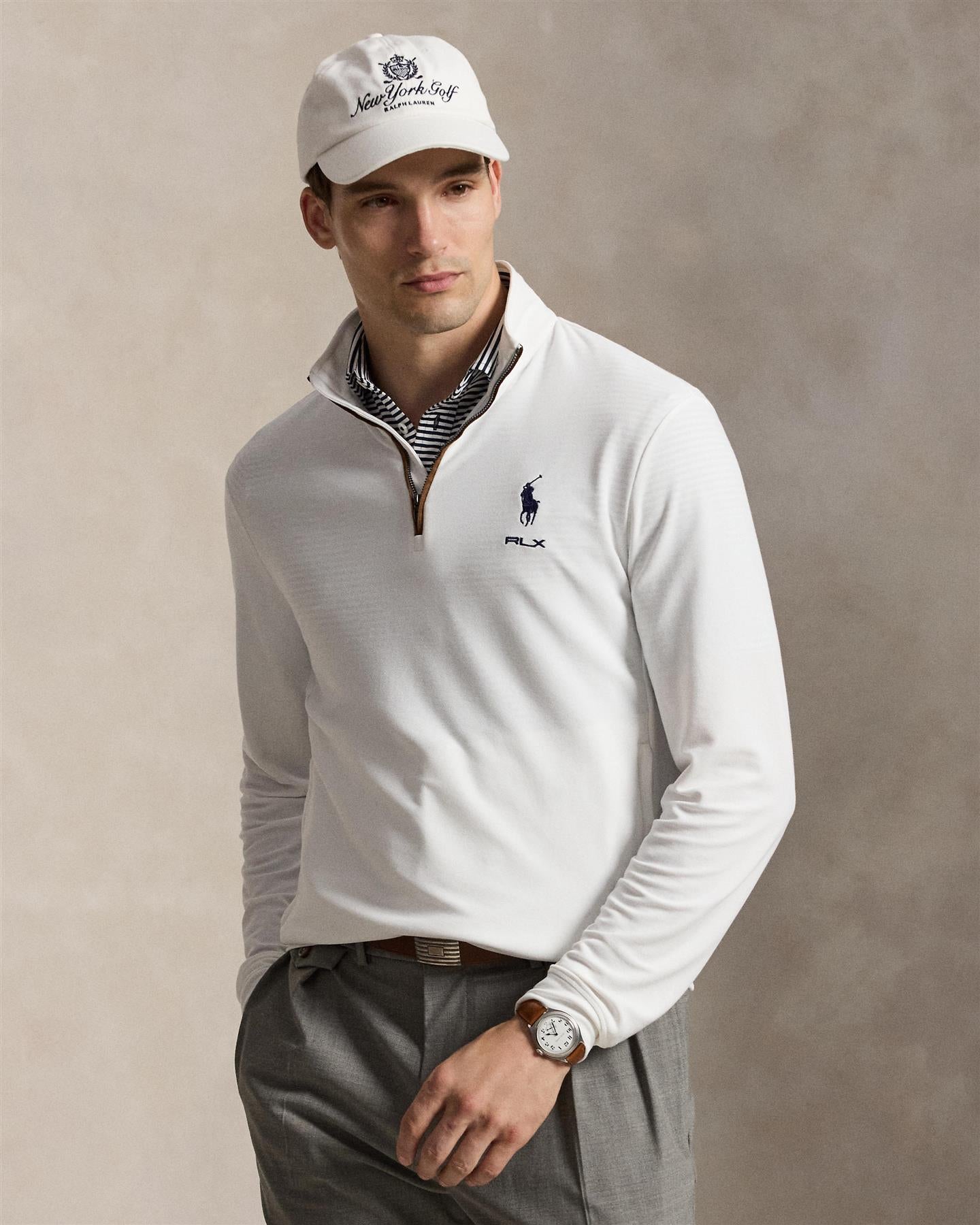 Ralph Lauren Mesh 1/4 Zip Pullover White – TRENDYGOLF UK