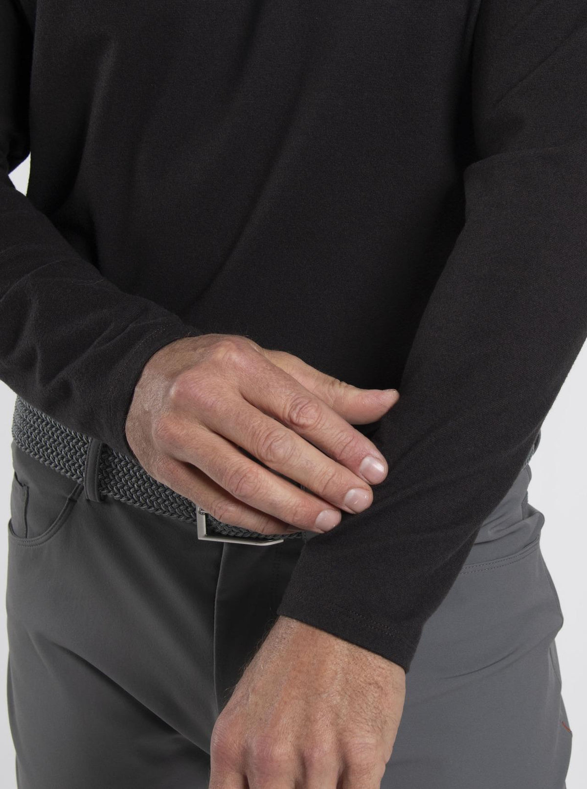 Scot Warm Long Sleeve Polo Espresso
