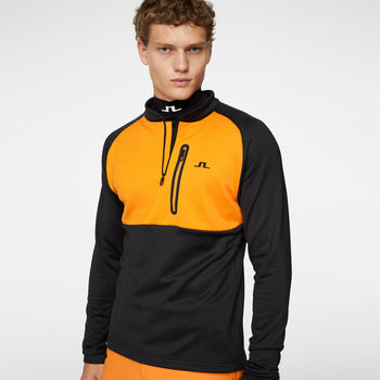 Adam Quarter Zip Mid Layer Black